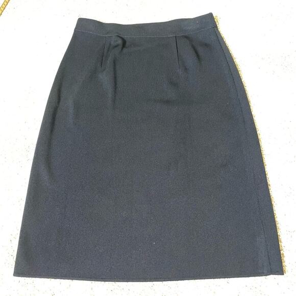 Missook knee length skirt pint knit black stretch SZ SM - Picture 4 of 9
